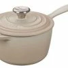 Le Creuset 1.75 Qt. Signature Enameled Cast Iron Saucepan With Stainless Steel Knob | Meringue White