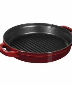 Staub Stackable Cocotte, Braiser, And Grill Pan With Lid | Grenadine -Cookware Sets Shop 1010768 17