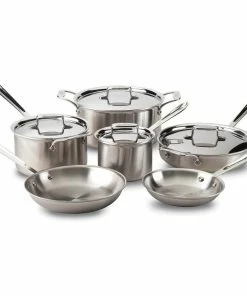 All-Clad D5 Brushed Stainless Steel Cookware Set | 10-Piece