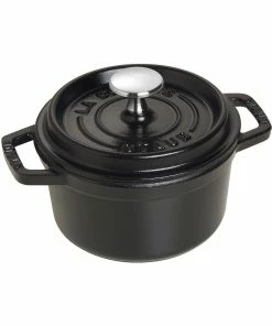 Staub 0.75 Qt. Round Cocotte/Dutch Oven | Matte Black