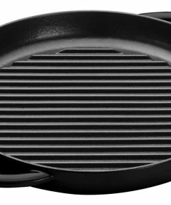 Staub 10" Cast Iron Pure Grill Pan | Multiple Colors Available -Cookware Sets Shop 1203023 pure grill black 1