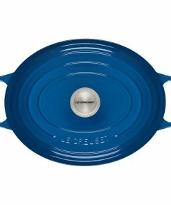 Le Creuset 6.75 Qt. Oval Signature Dutch Oven With Stainless Steel Knob | Marseille Blue -Cookware Sets Shop 12595scr 0fe6451c9134dfb