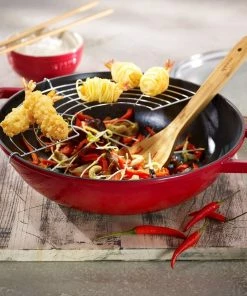 Staub 4.5 Qt. Perfect Frying Pan | Cherry Red 7 Staub 4.5 Qt. Perfect Frying Pan | Cherry Red -Cookware Sets Shop 1312906 3