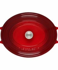Le Creuset 15.5 Qt. Oval Signature Dutch Oven With Stainless Steel Knob | Cerise/Cherry Red -Cookware Sets Shop 13430scr ae70dda22149b03