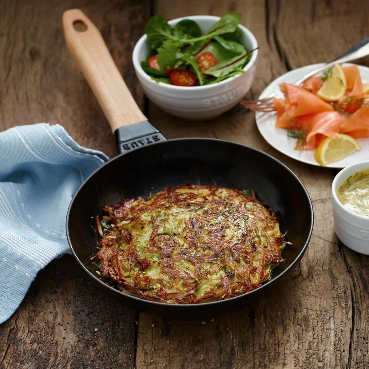 Staub 8" Fry Pan With Wooden Handle | Matte Black 6 Staub 8" Fry Pan With Wooden Handle | Matte Black - Image 4