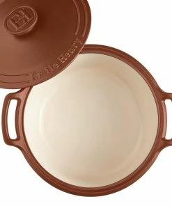 Emile Henry 7.5-Quart Sublime Stewpot | Sienna -Cookware Sets Shop 144770 sublime dutch oven top open