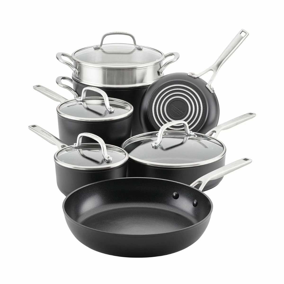 KitchenAid Non-Electrics KitchenAid Hard Anodized Induction Cookware Set | 11-Piece 3 KitchenAid Non-Electrics KitchenAid Hard Anodized Induction Cookware Set | 11-Piece