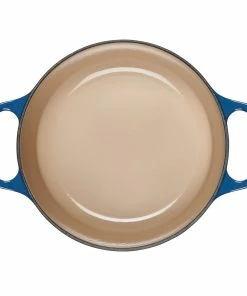 Le Creuset 2 Qt. Round Signature Cast Iron Dutch Oven With Stainless Steel Knob | Marseille Blue -Cookware Sets Shop 1859ss d