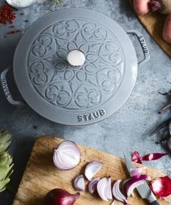 Staub 3.75 Qt Essential French Oven With Lilly Lid | Graphite Grey -Cookware Sets Shop 260425 11212418 ls1 1