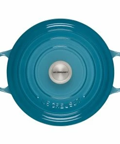 Le Creuset 5.5 Qt. Round Signature Cast Iron Dutch Oven With Stainless Steel Knob | Caribbean Blue 12 Le Creuset 5.5 Qt. Round Signature Cast Iron Dutch Oven With Stainless Steel Knob | Caribbean Blue -Cookware Sets Shop 2617ss c