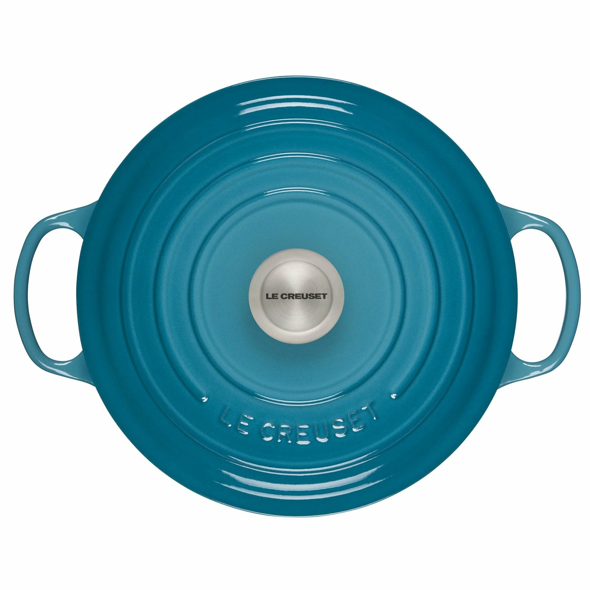 Le Creuset 5.5 Qt. Round Signature Cast Iron Dutch Oven With Stainless Steel Knob | Caribbean Blue 5 Le Creuset 5.5 Qt. Round Signature Cast Iron Dutch Oven With Stainless Steel Knob | Caribbean Blue - Image 3