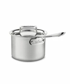 All-Clad D5 Brushed Stainless Steel Saucepan & Lid | 2 Qt.
