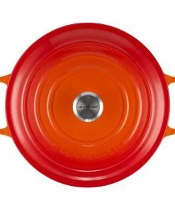 Le Creuset 9 Qt. Round Signature Dutch Oven With Stainless Steel Knob | Flame Orange -Cookware Sets Shop 302ss c