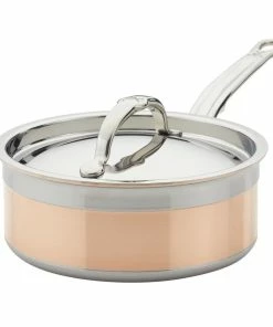 Hestan CopperBond Induction Cookware 2 Qt Covered Saucepan -Cookware Sets Shop 31594 hcb 2qt copperbond saucepan with lid