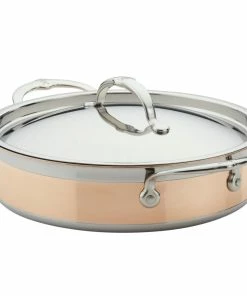 Hestan CopperBond Induction Cookware 3.5 Qt Covered Sauteuse