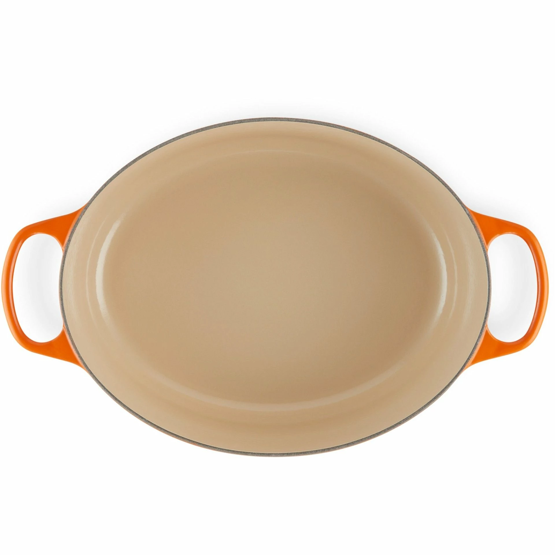 Le Creuset 9.5 Qt. Oval Signature Dutch Oven With Stainless Steel Knob | Flame Orange 6 Le Creuset 9.5 Qt. Oval Signature Dutch Oven With Stainless Steel Knob | Flame Orange - Image 4