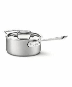 All-Clad D5 Brushed Stainless Steel Saucepan & Lid | 3 Qt.