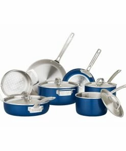 Viking Multi Ply Stainless 11-Piece Cookware Set | Blue
