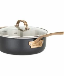 Viking 3 Ply Stainless 11-Piece Cookware Set | Black & Copper 22 Viking 3 Ply Stainless 11-Piece Cookware Set | Black & Copper -Cookware Sets Shop 4014 9991c 4 qt saute pan 01 1