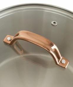 Viking 3 Ply Stainless 11-Piece Cookware Set | Black & Copper 21 Viking 3 Ply Stainless 11-Piece Cookware Set | Black & Copper -Cookware Sets Shop 4014 9991c 7 qt stock pot detail 01 1