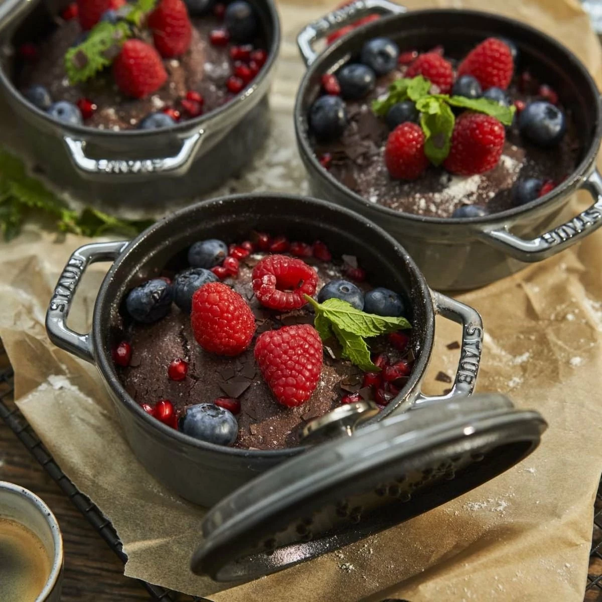 Staub 0.5 Qt. Round Cocotte/Dutch Oven | Graphite Grey 5 Staub 0.5 Qt. Round Cocotte/Dutch Oven | Graphite Grey - Image 3