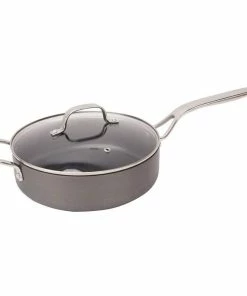 Swiss Diamond | Hard Anodized Induction 3-Quart Nonstick Saute Pan With Glass Lid