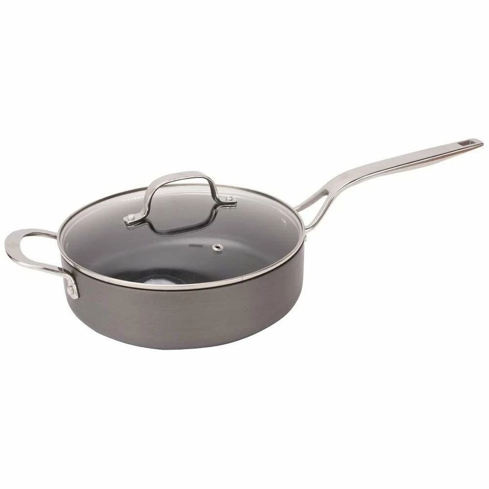 Swiss Diamond | Hard Anodized Induction 3-Quart Nonstick Saute Pan With Glass Lid 3 Swiss Diamond | Hard Anodized Induction 3-Quart Nonstick Saute Pan With Glass Lid