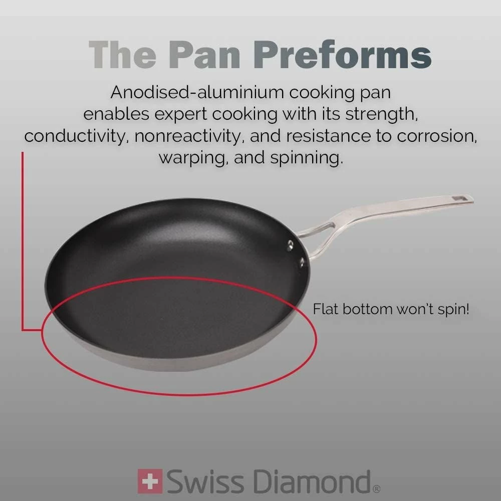 Swiss Diamond | Hard Anodized Induction 8" Nonstick Frypan 5 Swiss Diamond | Hard Anodized Induction 8" Nonstick Frypan - Image 3