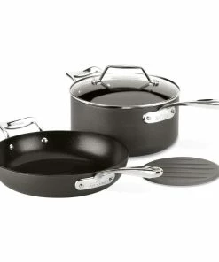 All-Clad Essentials Nonstick Hard Anodized Large Fry Pan & Sauce Pan Set