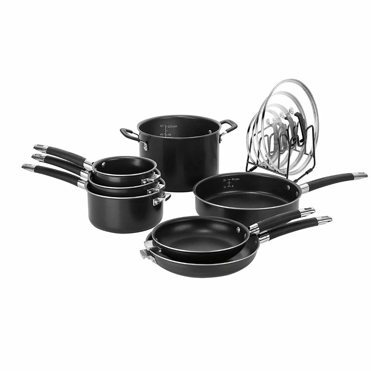 Cuisinart SmartNest Non-Stick Aluminum Cookware Set | 12-Piece 3 Cuisinart SmartNest Non-Stick Aluminum Cookware Set | 12-Piece