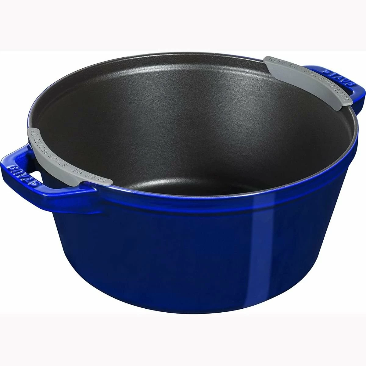 Staub Stackable Cocotte, Braiser, And Grill Pan With Lid | Dark Blue 5 Staub Stackable Cocotte, Braiser, And Grill Pan With Lid | Dark Blue - Image 3
