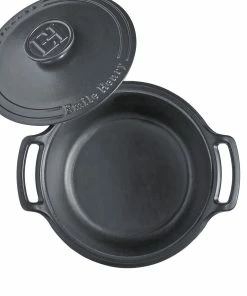 Emile Henry 4-Quart Sublime Stewpot | Graphite -Cookware Sets Shop 734740 sublime dutch oven top open