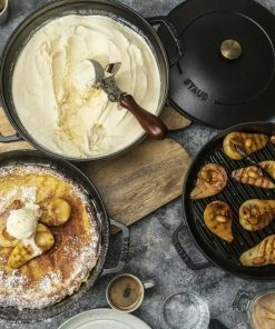 Staub Stackable Cocotte, Braiser, And Grill Pan With Lid | Black 47 Staub Stackable Cocotte, Braiser, And Grill Pan With Lid | Black -Cookware Sets Shop 750050255