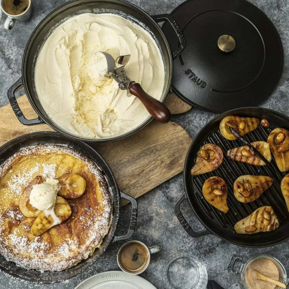 Staub Stackable Cocotte, Braiser, And Grill Pan With Lid | Black 24 Staub Stackable Cocotte, Braiser, And Grill Pan With Lid | Black - Image 22