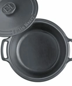 Emile Henry 7.5-Quart Sublime Stewpot | Graphite -Cookware Sets Shop 774770 sublime dutch oven top open