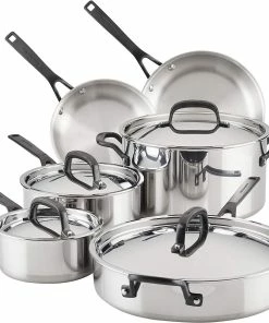 KitchenAid Non-Electrics KitchenAid Stainless Steel 5-Ply Cookware Set | 10-Piece