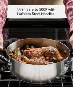 KitchenAid Non-Electrics KitchenAid 4 Qt. Stainless Steel 3-Ply Casserole Dish/Pan With Lid -Cookware Sets Shop 91hcmffdysl. ac sl1500