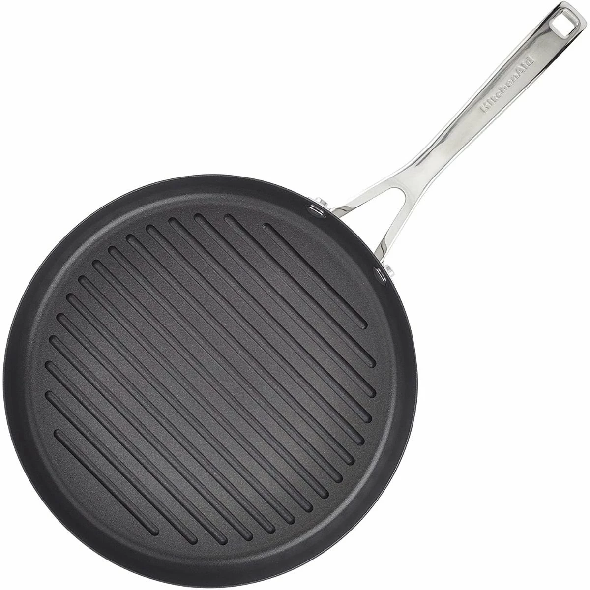 KitchenAid Non-Electrics KitchenAid 10.25" Stainless Steel 3-Ply Round Grill Pan | Nonstick 4 KitchenAid Non-Electrics KitchenAid 10.25" Stainless Steel 3-Ply Round Grill Pan | Nonstick - Image 2