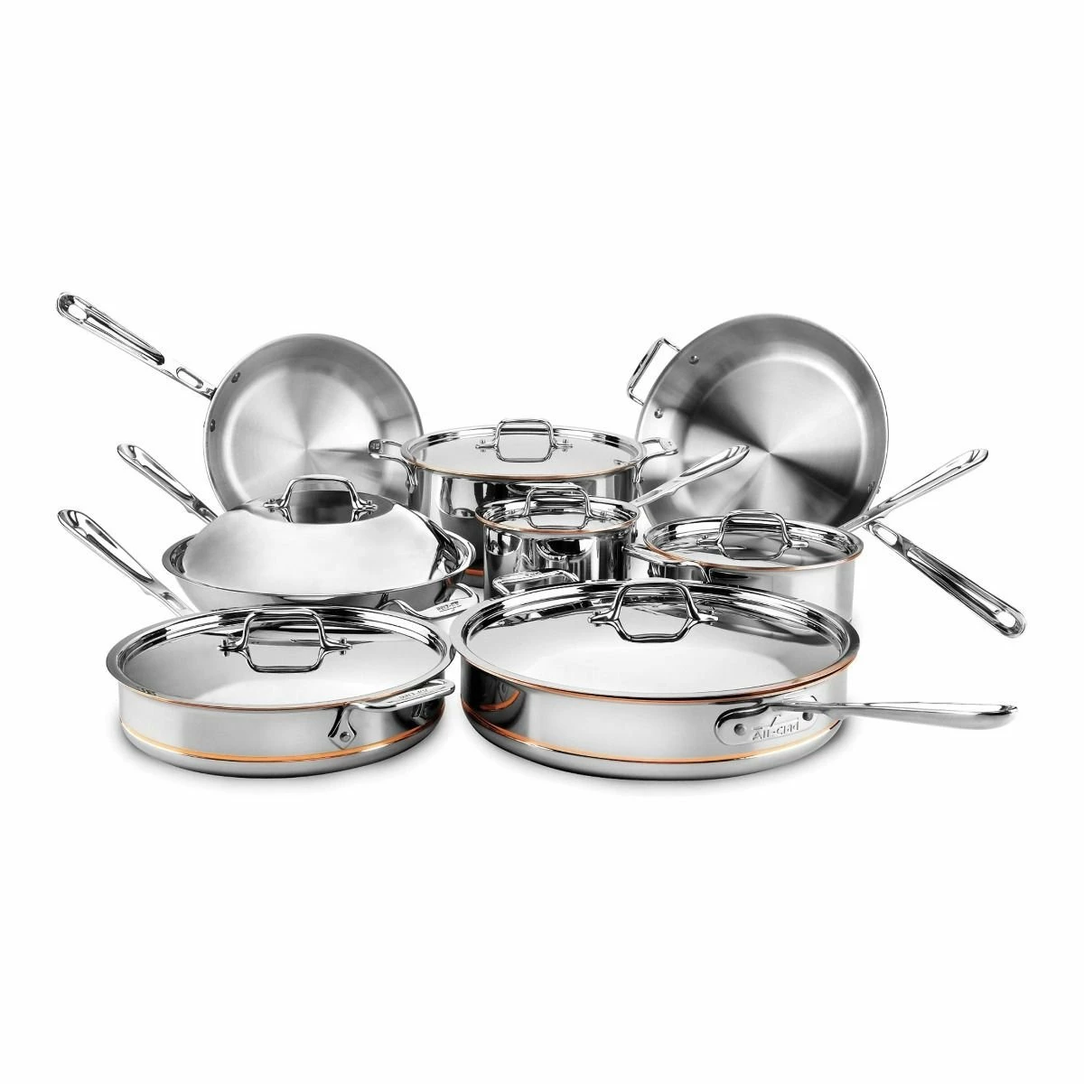 All-Clad Copper Core 5-Ply Bonded Stainless Steel Cookware Set | 14-Piece 3 All-Clad Copper Core 5-Ply Bonded Stainless Steel Cookware Set | 14-Piece