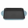 Le Creuset 9.5" Square Signature Enameled Cast Iron Griddle Pan | Caribbean Blue 1 Le Creuset 9.5" Square Signature Enameled Cast Iron Griddle Pan | Caribbean Blue -Cookware Sets Shop cargriddle1