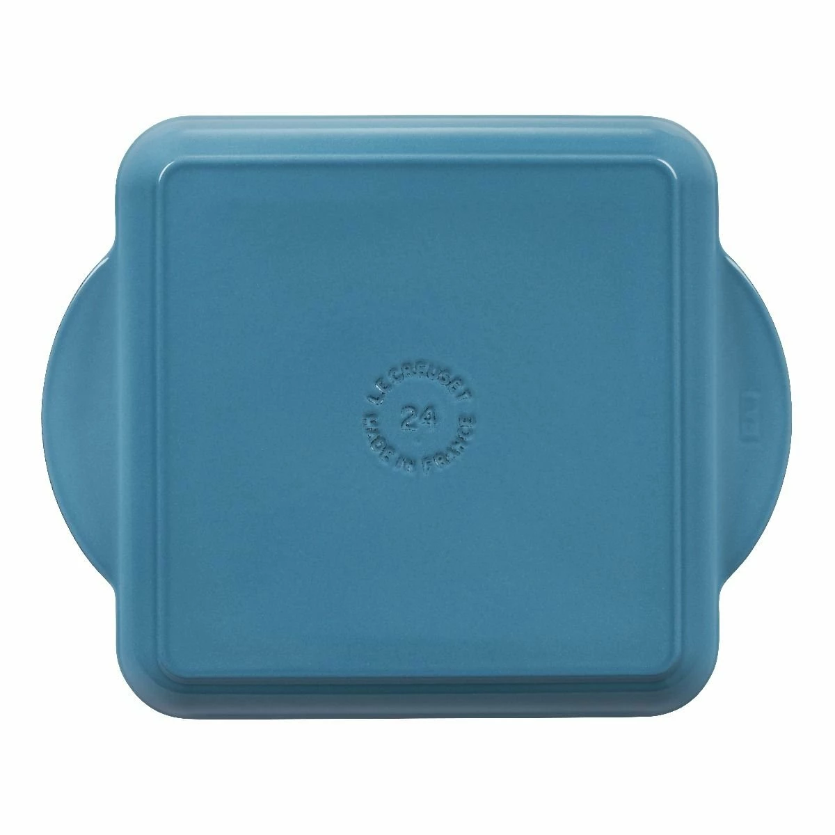 Le Creuset 9.5" Square Signature Enameled Cast Iron Griddle Pan | Caribbean Blue 6 Le Creuset 9.5" Square Signature Enameled Cast Iron Griddle Pan | Caribbean Blue - Image 4
