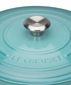 Le Creuset 2.25 Qt. Signature Enameled Cast Iron Braiser With Stainless Steel Knob | Caribbean Blue -Cookware Sets Shop carmain4