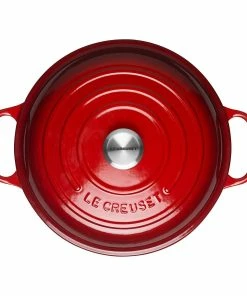 Le Creuset 2.25 Qt. Signature Enameled Cast Iron Braiser With Stainless Steel Knob | Cerise/Cherry Red -Cookware Sets Shop cersmain3