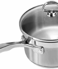 Chantal 21 Steel Induction Saucepan W/ Glass Lid - 2 Quart