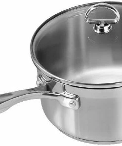 Chantal 21 Steel Induction Saucepan W/ Glass Lid - 3.5 Quart