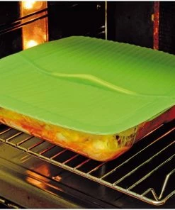 Charles Viancin Silicone Banana Leaf Baking Lid - Square, 10" X 10" 8 Charles Viancin Silicone Banana Leaf Baking Lid - Square, 10" X 10" -Cookware Sets Shop charles viancin banana leaf baking cover in oven compressed