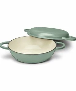Cuisinart Chef's Classic Enameled Cast Iron 2-in-1 Multipurpose Set | Sage Green