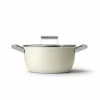 SMEG 5 Qt. Nonstick Casserole Dish With Lid | Cream 2 SMEG 5 Qt. Nonstick Casserole Dish With Lid | Cream -Cookware Sets Shop ckfc2411crm