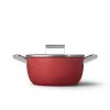 SMEG 5 Qt. Nonstick Casserole Dish With Lid | Red 2 SMEG 5 Qt. Nonstick Casserole Dish With Lid | Red -Cookware Sets Shop ckfc2411rdm