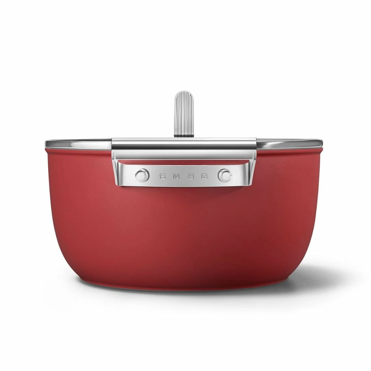 SMEG 5 Qt. Nonstick Casserole Dish With Lid | Red 5 SMEG 5 Qt. Nonstick Casserole Dish With Lid | Red - Image 3
